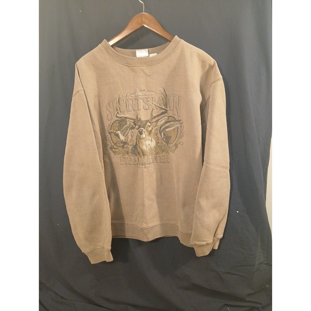 VTG 90s FieldMaster North American Wildlife Duck Deer Crewneck USA Made Sz L